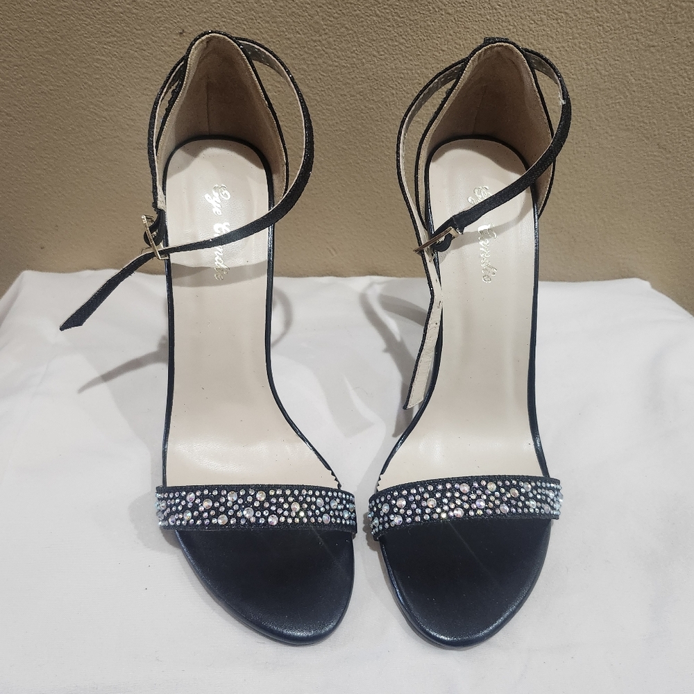 Eye Candy Black Sparkling Heels